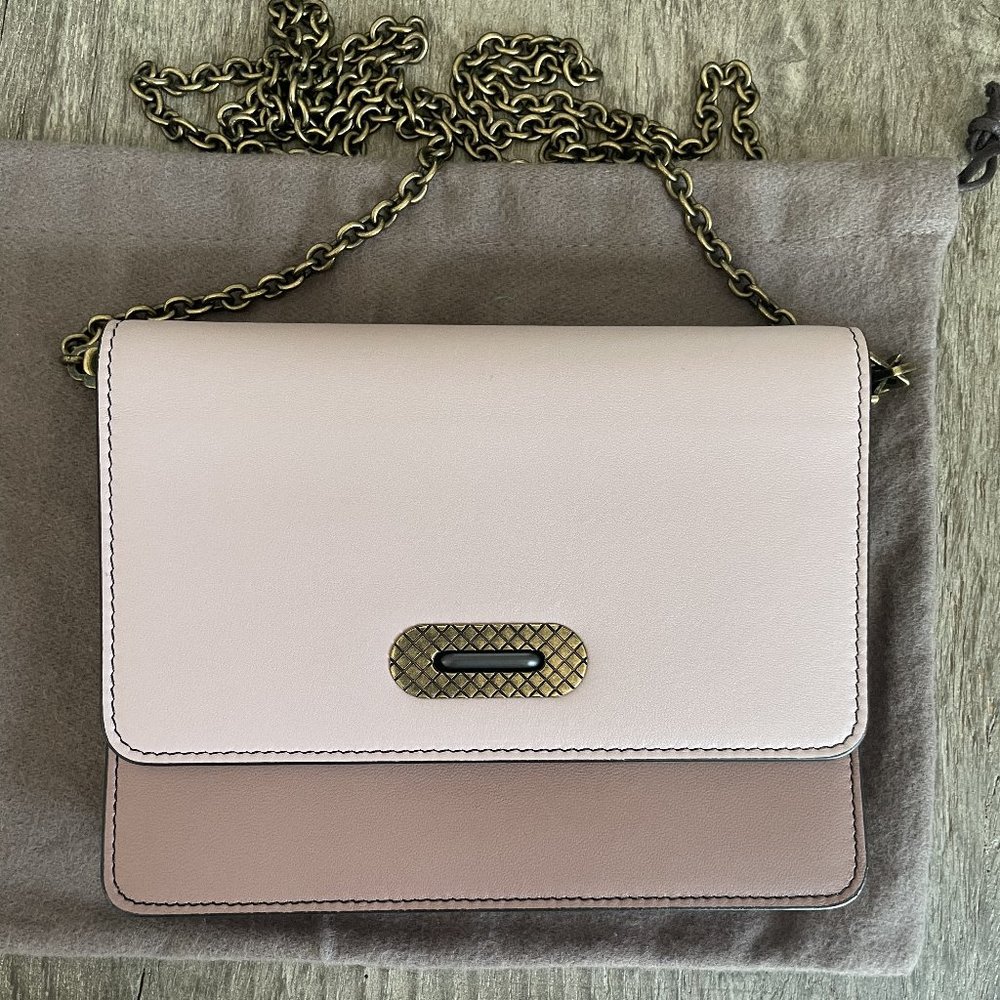 NWT Bottega Veneta leather clutch with chain - Authentic - Picture 2 of 16